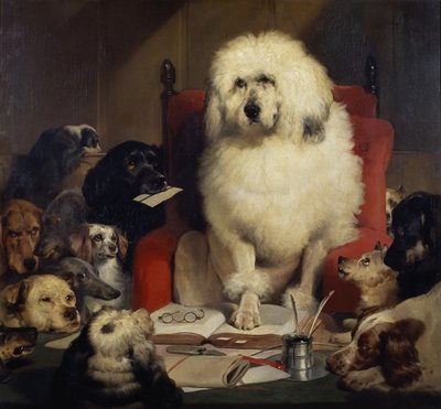 Tuomariston oikeudenkäynti eli lain säätäminen, n. 1840 (öljy kankaalle) tekijältä Edwin Landseer