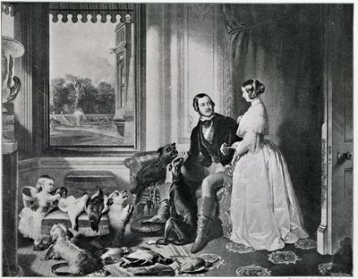Windsorin linna nykyaikana, vuoden 1843 maalauksesta tekijältä Edwin Landseer