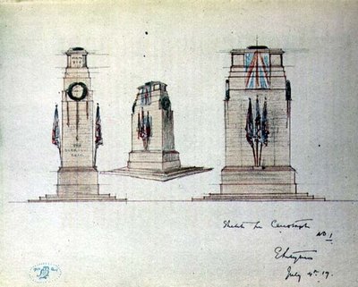 Luonnos Cenotaph No.1:lle, kuvitus 