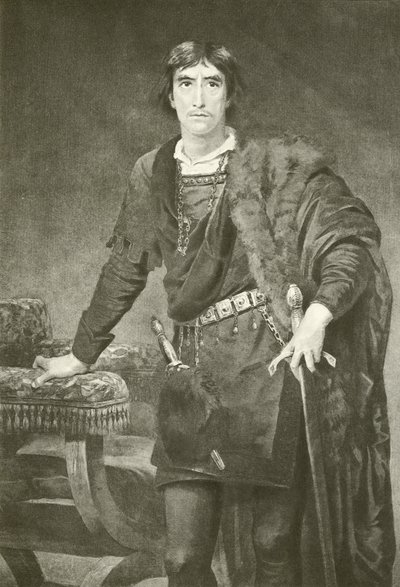 Henry Irving Hamletina (kaiverrus) tekijältä Edwin Longsden Long