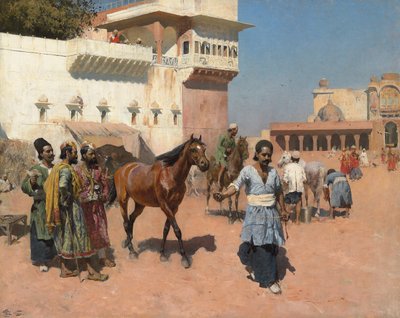 Persialainen hevoskauppias, Bombay, 1880-luku tekijältä Edwin Lord Weeks