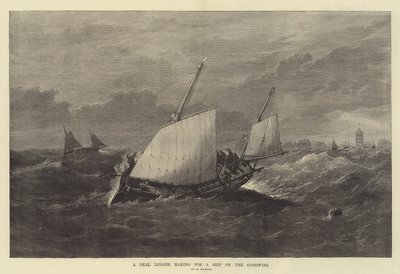 Deal Lugger tekee Goodwins-laivaa tekijältä Edwin Weedon