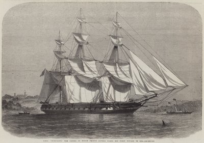 HMS Euryalus, alus, jolla prinssi Alfred lähtee ensimmäiselle merimatkalleen tekijältä Edwin Weedon