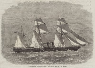 HM Steam-Ship Racehorse, äskettäin haaksirikkoutunut Pechelinlahdella tekijältä Edwin Weedon