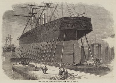 Hydraulinen hissi New Graving-Docksissa, lähellä Blackwallia tekijältä Edwin Weedon