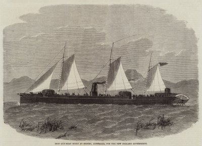 Iron Gun-Boat rakennettiin Sydneyssä, Australiassa, Uuden-Seelannin hallitukselle tekijältä Edwin Weedon