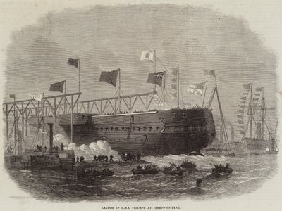 HMS Triumph lanseerattiin Jarrow-on-Tynessä tekijältä Edwin Weedon