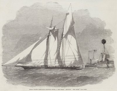 Royal Thames Yacht-Club kuunariottelu, hai pyörittelee hiirivalolaivaa tekijältä Edwin Weedon