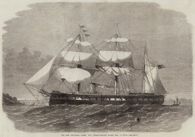 Uusi rautaverhoinen laivasto, HM Steam-Frigate Royal Oak, 32 tykkiä tekijältä Edwin Weedon