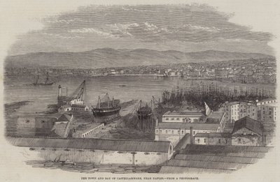 Castellammaren kaupunki ja lahti, lähellä Napolia tekijältä Edwin Weedon