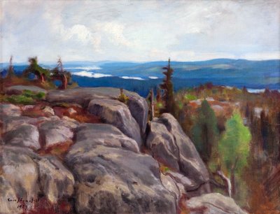 Landscape (Maisema Kolilta) - Paysage de Koli - par Eero (Erik) Jarnefelt (Jaernefelt) (1863-1937) tekijältä Eero Järnefelt