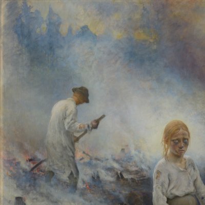Ikan alla (Pensasjätteen polttaminen) tekijältä Eero Järnefelt