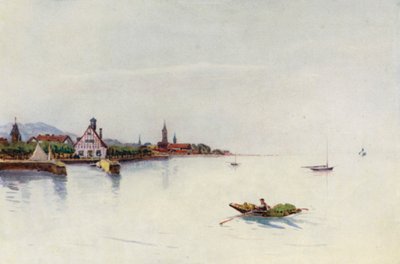 Rein: Bregenz, Boden See, Konstanzin järvi (värilitografia). tekijältä Effie Jardine