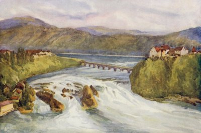 Rein: Reinin putoukset, Schaffhausen (värilitografia). tekijältä Effie Jardine