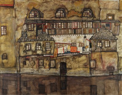 Talon muuri joella tekijältä Egon Schiele