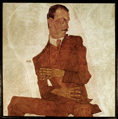 Bildnis Arthur Roessler ... (maalaus kankaalle) tekijältä Egon Schiele