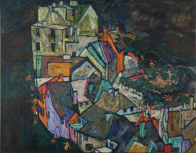 Talojen puolikuu III tekijältä Egon Schiele