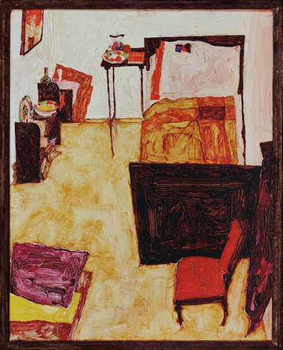 Taiteilijan huone Neulengbachissa ... (öljy puulle) tekijältä Egon Schiele