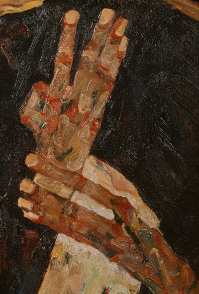 Runoilija (öljy kankaalle) tekijältä Egon Schiele