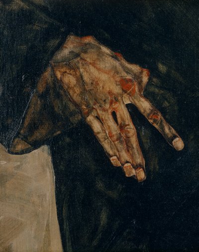 Die Eremiten (öljy kankaalle) tekijältä Egon Schiele