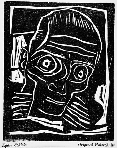 Miehen pää tekijältä Egon Schiele