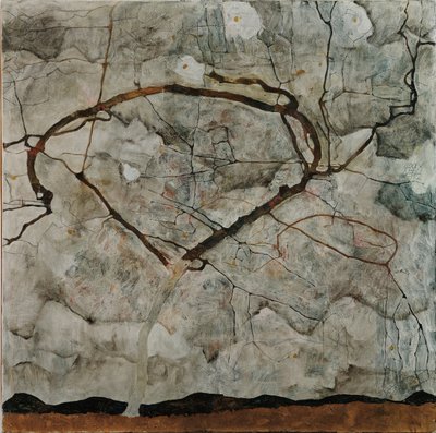 Syksyinen puu sekoitetussa ilmassa (talvipuu) tekijältä Egon Schiele