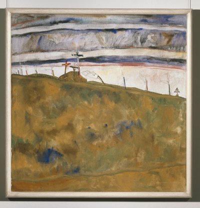 Kalvarienberg (maalaus kankaalle) tekijältä Egon Schiele