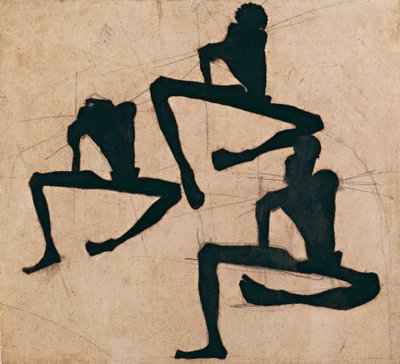 Kolmen miesaktin sommitelma tekijältä Egon Schiele
