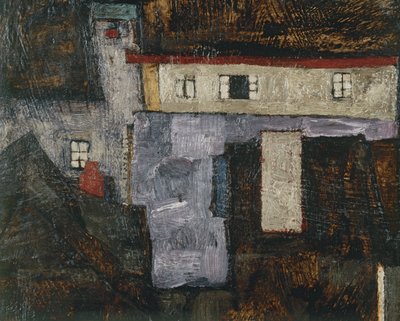 Krumau ja Moldau Krumlov Vltava-joen varrella, ... (öljy kankaalle) tekijältä Egon Schiele