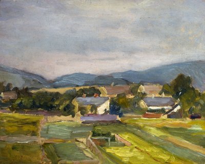 Maisema Pohjois-Itävallassa, 1907 tekijältä Egon Schiele