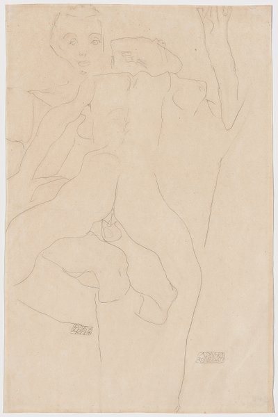 rakastavaiset Rakastava pari, 1911 tekijältä Egon Schiele
