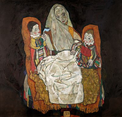 äiti ja kaksi lasta III tekijältä Egon Schiele
