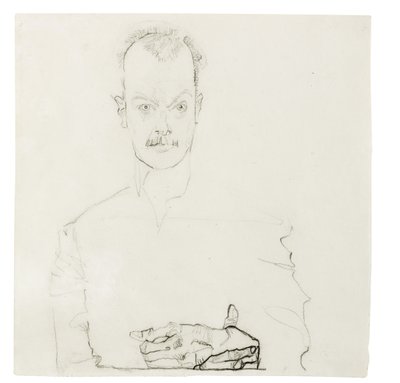 Arthur Roesslerin muotokuva, 1910 tekijältä Egon Schiele