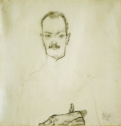 Arthur Roesslerin muotokuva, 1910 tekijältä Egon Schiele