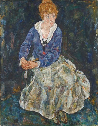 Taiteilijan vaimon Edith Schielen muotokuva, 1918. tekijältä Egon Schiele