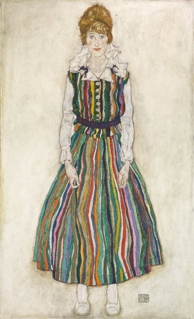 Taiteilijan vaimon Edithin muotokuva, 1915 tekijältä Egon Schiele