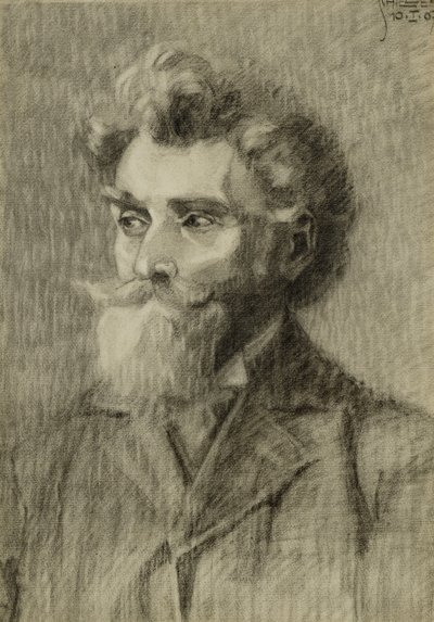 Miehen muotokuva; Mannerportrait, 1907 tekijältä Egon Schiele