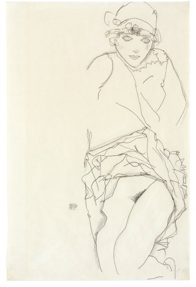 Naisen muotokuva, 1913 tekijältä Egon Schiele