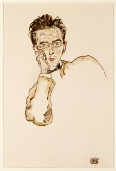 Taidekauppiaan muotokuva, Paul Wengraf, 1917 tekijältä Egon Schiele