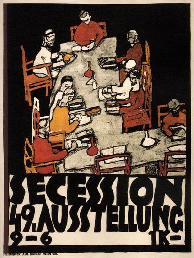 Wienin Secession 49. -näyttelyn juliste, 1918 tekijältä Egon Schiele