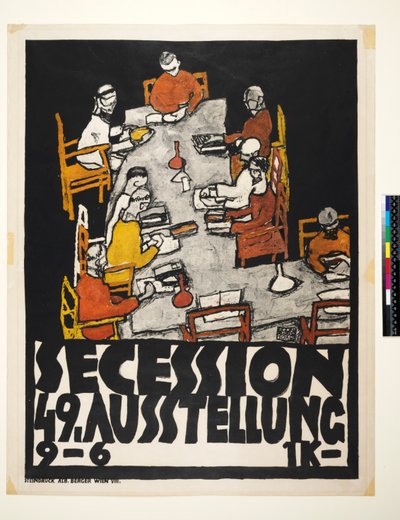 Wienin Secessionin juliste, 49. näyttely, Ystävät tekijältä Egon Schiele