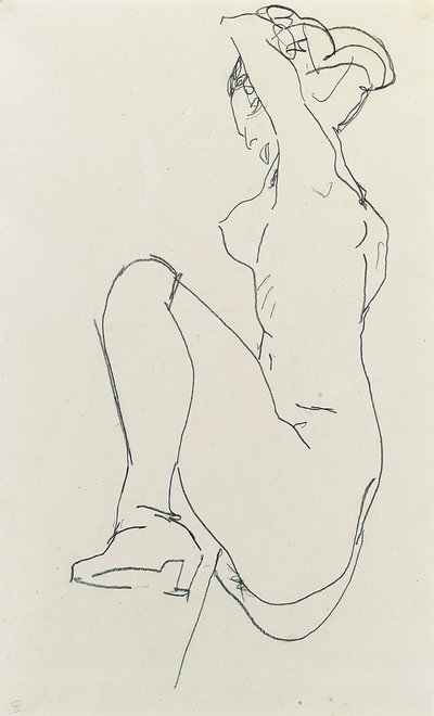 Makaava nainen, 1913 tekijältä Egon Schiele
