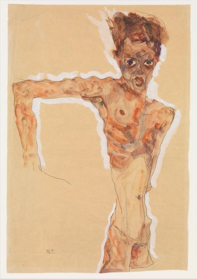 Selbstporträt tekijältä Egon Schiele