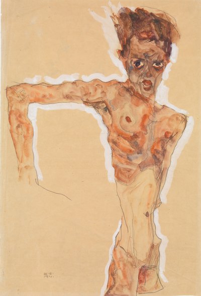 Omakuva, 1911. tekijältä Egon Schiele
