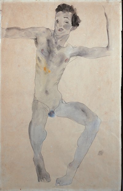 Omakuva, 1911 tekijältä Egon Schiele