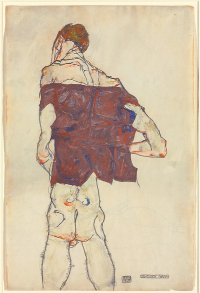 Seisova mies tekijältä Egon Schiele