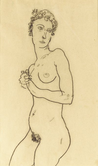 Seisova alaston, 1918 tekijältä Egon Schiele