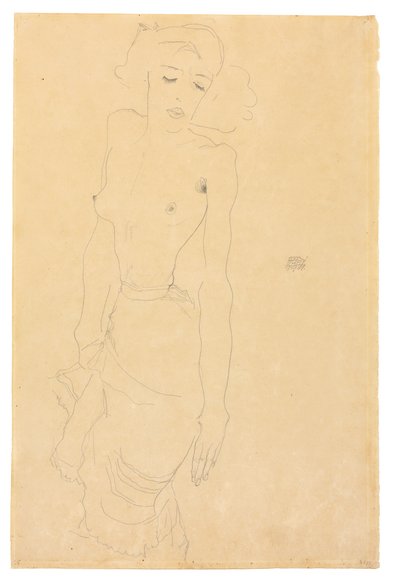 Seisova nainen, 1911 tekijältä Egon Schiele