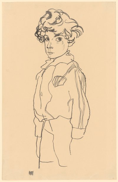 Seisova poika tekijältä Egon Schiele
