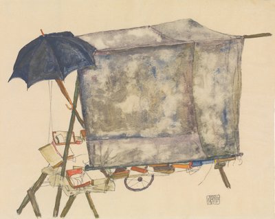 Street Cart, 1914. tekijältä Egon Schiele